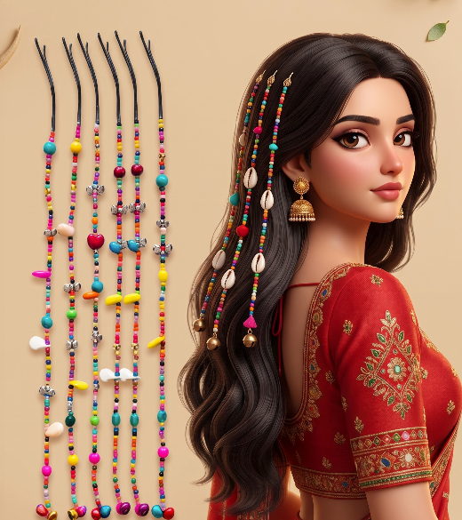 4 Pcs Navratri Special Hair Accessories